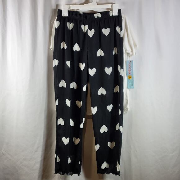 Cat & Jack Kids "Dance the Day Away" Print Pajama Set, Black/White, Sz XL, NWT - Picture 4 of 6